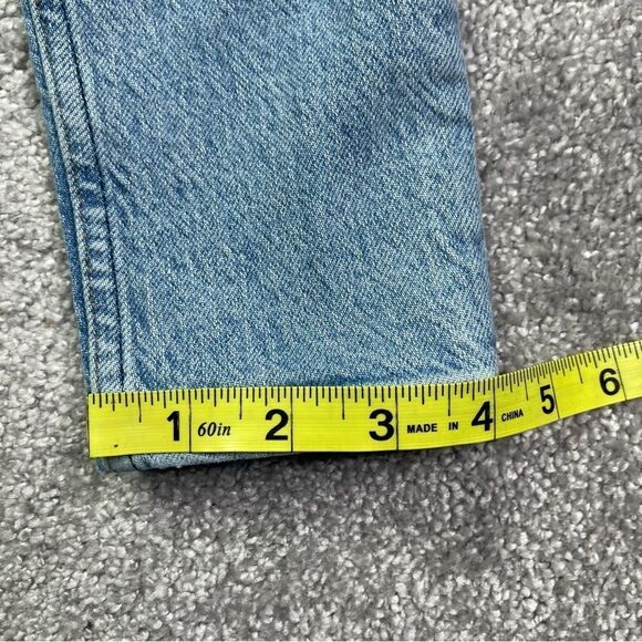 Reformation Serena Jeans Women’s 23 Blue High Rise Skinny Button Fly Ripped - Picture 15 of 15